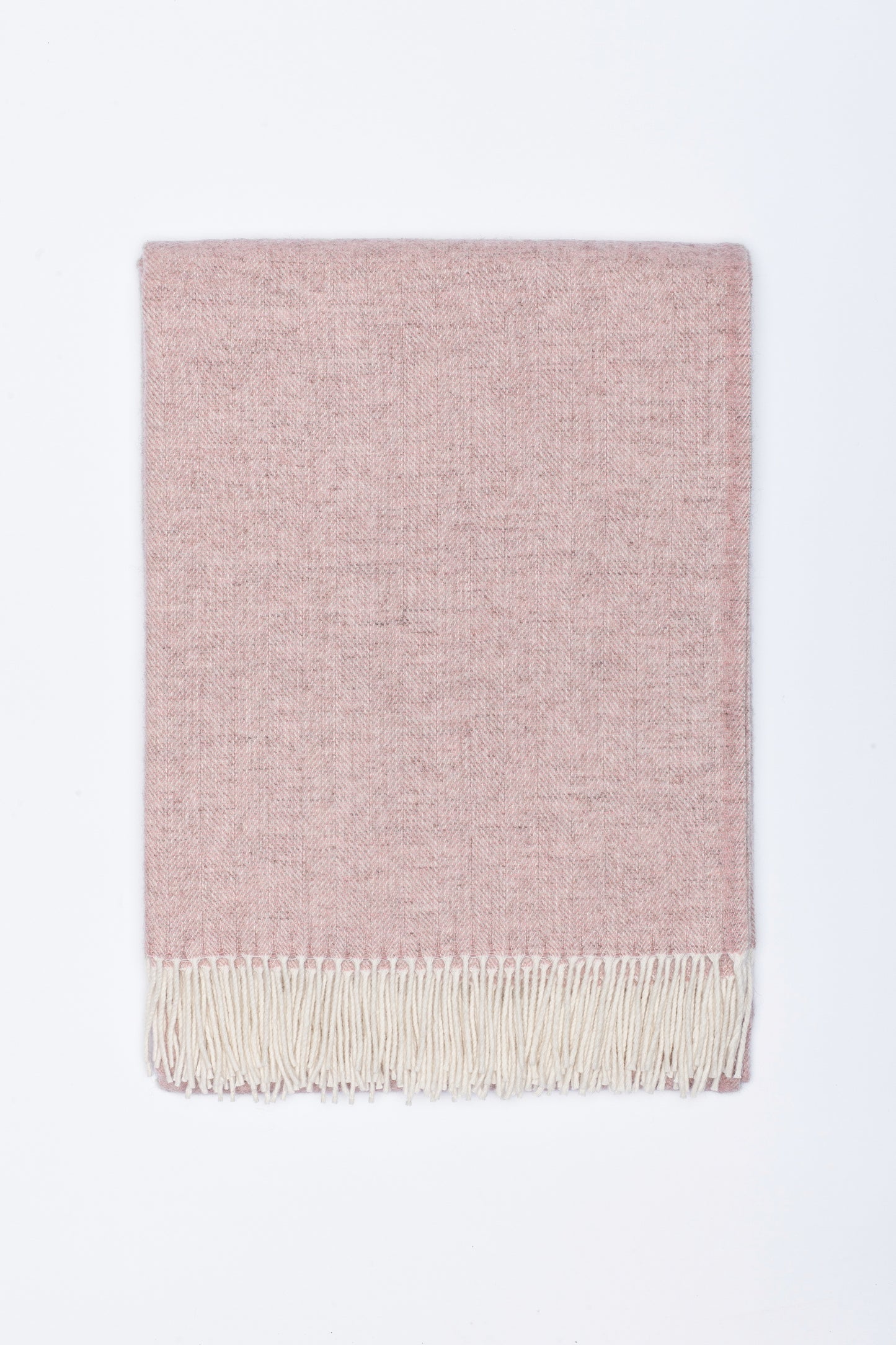 Blush Elegance: Pink Merino Wool Throw „Classic 7-20“