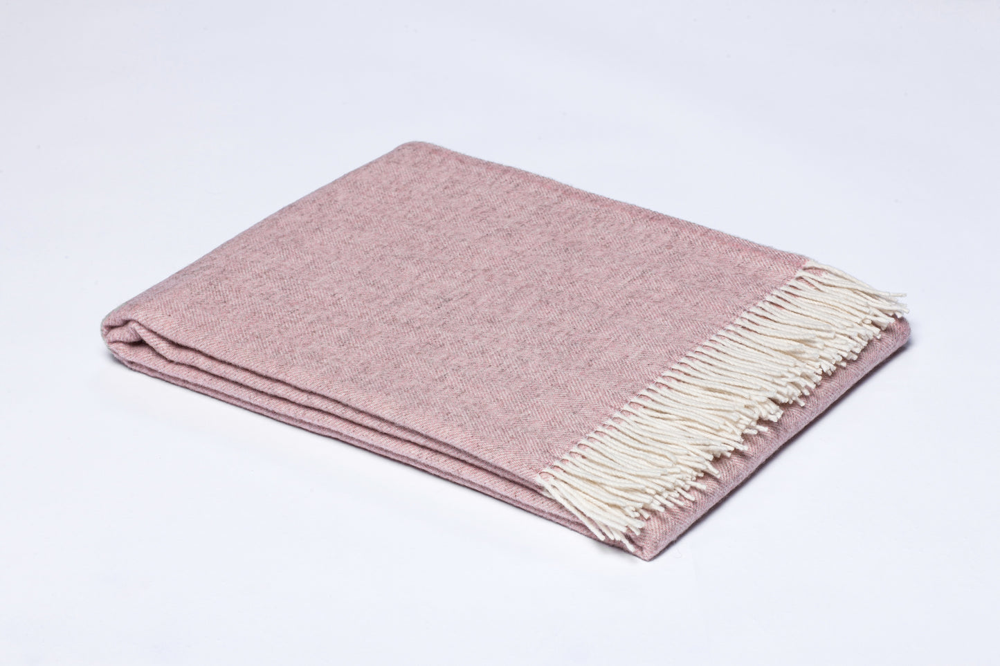 Blush Elegance: Pink Merino Wool Throw „Classic 7-20“