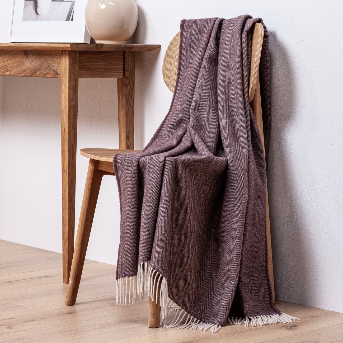 Dark Burgundy Merino Wool Throw „Classic 7-55“
