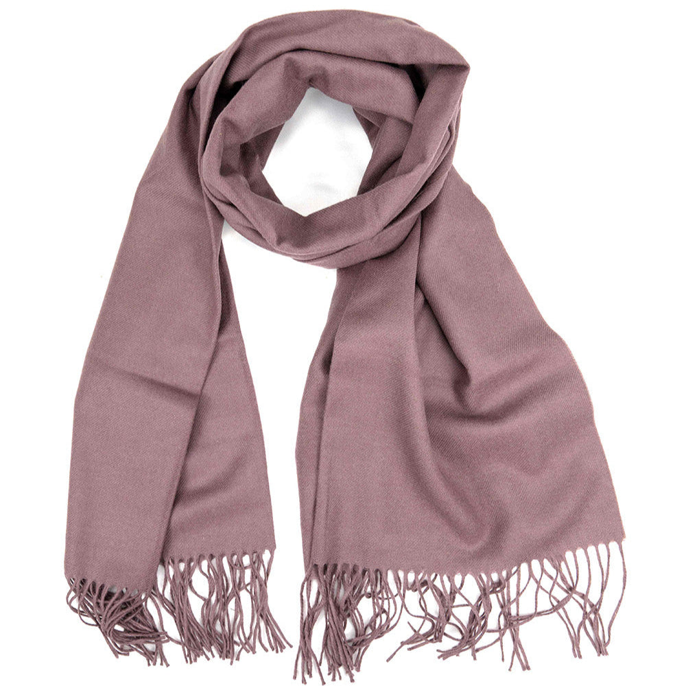 Plum Elegance: Luxurious Merino Wool Scarf 28-04